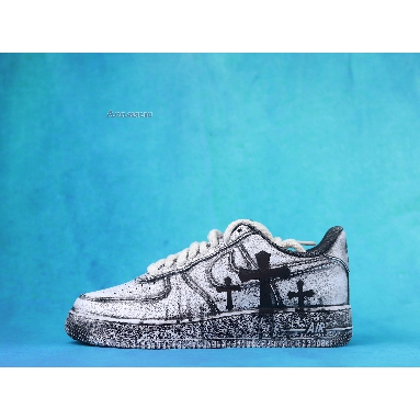 Nike Air Force 1 07 Chrome Hearts CW2288-111-02 White/Black/Graffiti/Paint Splatter Mens Womens Shoes