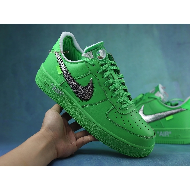 Off-White x Nike Air Force 1 Low Brooklyn DX1419-300 Light Green Spark/Metallic Silver-Light Green Spark Mens Womens Shoes