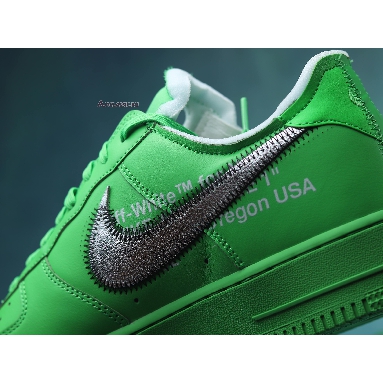 Off-White x Nike Air Force 1 Low Brooklyn DX1419-300 Light Green Spark/Metallic Silver-Light Green Spark Mens Womens Shoes