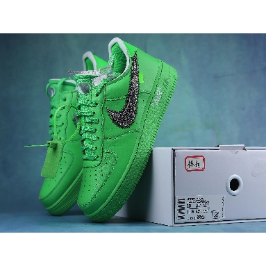 Off-White x Nike Air Force 1 Low Brooklyn DX1419-300 Light Green Spark/Metallic Silver-Light Green Spark Mens Womens Shoes