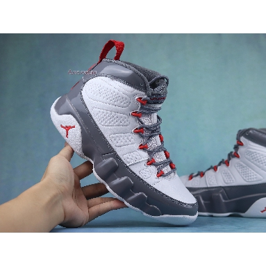 Air Jordan 9 Fire Red CT8019-162 White/Fire Red/Cool Grey Sneakers