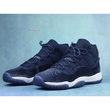 Air Jordan 11 Retro Midnight Navy Velvet AR0715-441 Midnight Navy/Metallic Silver/White Mens Womens Shoes