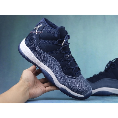 Air Jordan 11 Retro Midnight Navy Velvet AR0715-441 Midnight Navy/Metallic Silver/White Sneakers