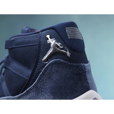 Air Jordan 11 Retro Midnight Navy Velvet AR0715-441 Midnight Navy/Metallic Silver/White Mens Womens Shoes