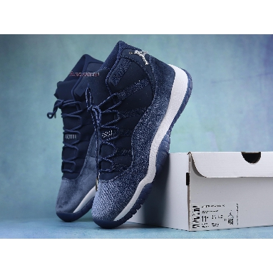 Air Jordan 11 Retro Midnight Navy Velvet AR0715-441 Midnight Navy/Metallic Silver/White Sneakers