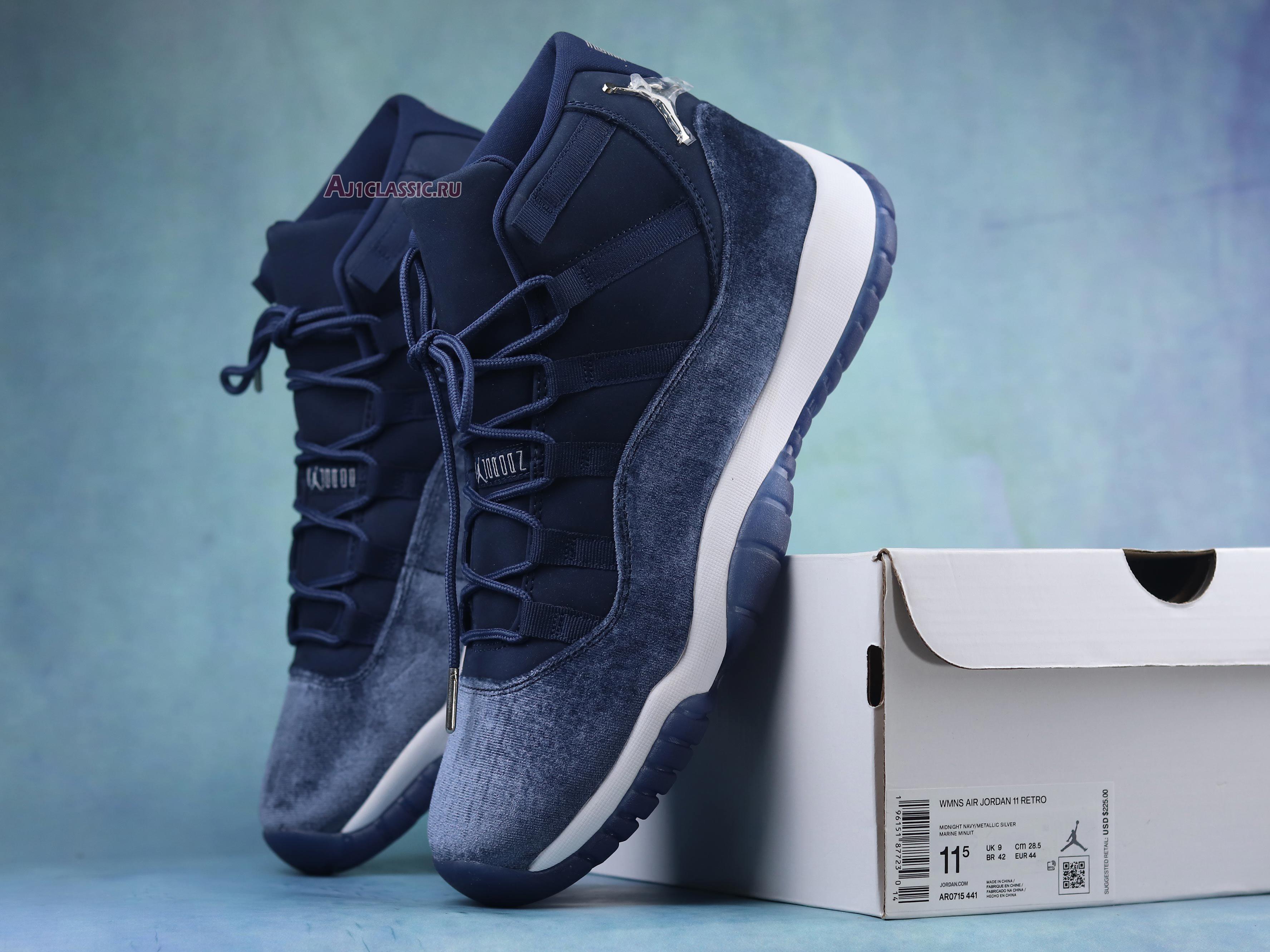 New Air Jordan 11 Retro "Midnight Navy Velvet" AR0715-441 Shoes