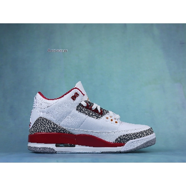 Air Jordan 3 Retro Cardinal Red CT8532-126 White/Light Curry/Cardinal Red/Cement Grey Mens Womens Shoes