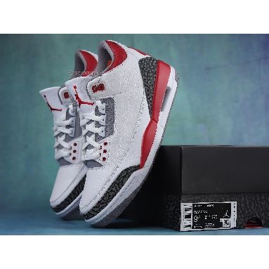 Air Jordan 3 Retro Fire Red 2022 DN3707-160 White/Fire Red/Cement Grey/Black Sneakers