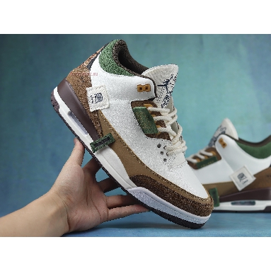 Air Jordan 3 Retro Tiger 398614-500 White/Brown/Green Sneakers