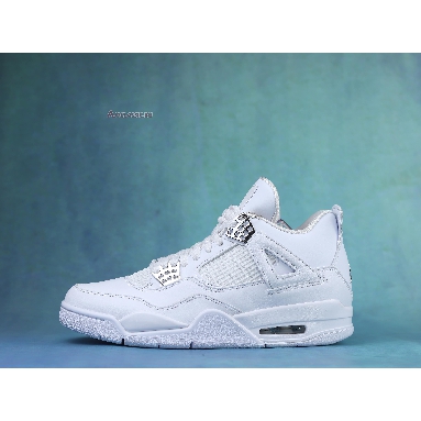 Air Jordan 4 Retro Pure Money 2017 308497-100-02 White/Metallic Silver-Pure Platinum Sneakers