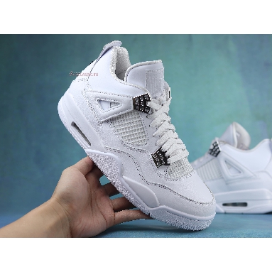 Air Jordan 4 Retro Pure Money 2017 308497-100-02 White/Metallic Silver-Pure Platinum Sneakers