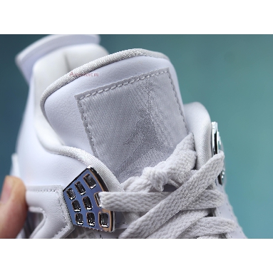 Air Jordan 4 Retro Pure Money 2017 308497-100-02 White/Metallic Silver-Pure Platinum Sneakers