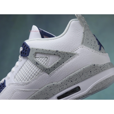 Air Jordan 4 Retro Midnight Navy DH6927-140 White/Midnight Navy/Light Smoke Grey/Fire Red Sneakers