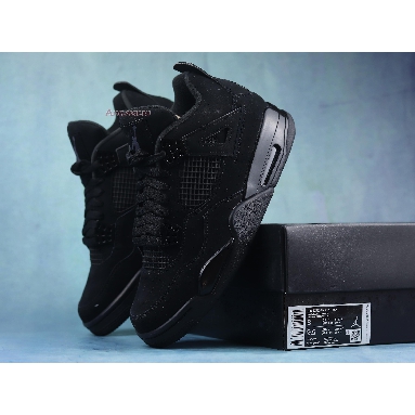 Air Jordan 4 Retro Black Cat 2020 CU1110-010-02 Black/Black/Light Graphite Mens Womens Shoes