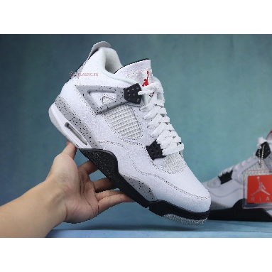 Air Jordan 4 Retro OG White Cement 2016 840606-192-02 White/Fire Red-Tech Grey-Black Mens Womens Shoes