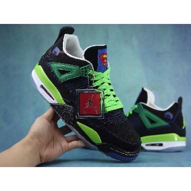 Air Jordan 4 Retro Doernbecher 308497-015 Black/Old Royal/Electric Green/White Sneakers