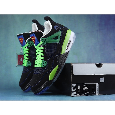 Air Jordan 4 Retro Doernbecher 308497-015 Black/Old Royal/Electric Green/White Sneakers