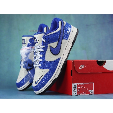 Nike Dunk Low Jackie Robinson DV2122-400-02 Racer Blue/Racer Blue-Coconut Mens Womens Shoes