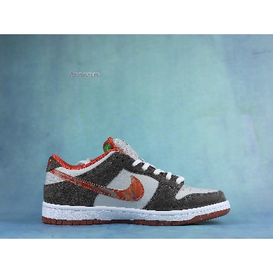 Crushed D.C. x Nike SB Dunk Low Golden Hour DH7782-001-02 Olive Grey/Mantra Orange-Rattan Sneakers