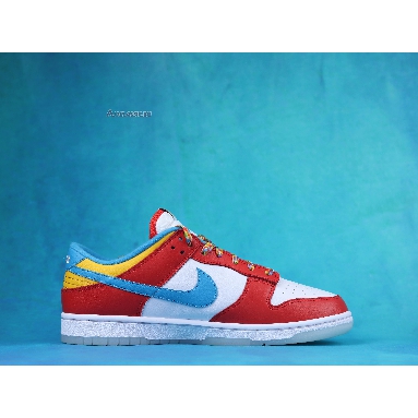 LeBron James x Nike Dunk Low Fruity Pebbles DH8009-600 Habanero Red/Laser Blue-White Mens Womens Shoes