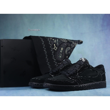 Travis Scott x Air Jordan 1 Low OG SP Black Phantom DM7866-001-02 Black/Phantom Mens Womens Shoes