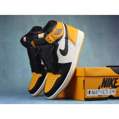 Air Jordan 1 High OG Taxi 555088-711-02 Taxi/Black-Sail Mens Womens Shoes