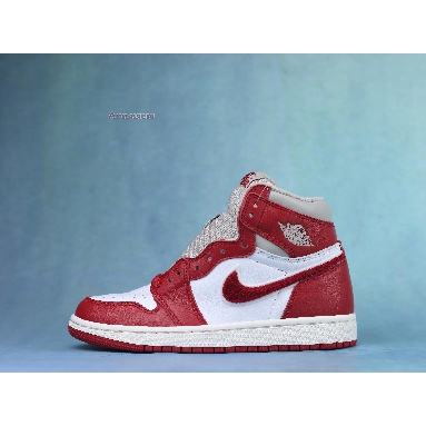 Air Jordan 1 High OG Newstalgia Chenille DJ4891-061 Light Iron Ore/Varsity Red/Sail Sneakers