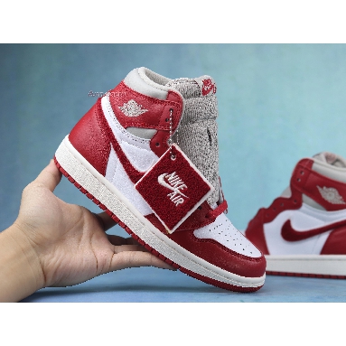 Air Jordan 1 High OG Newstalgia Chenille DJ4891-061 Light Iron Ore/Varsity Red/Sail Sneakers