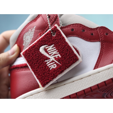 Air Jordan 1 High OG Newstalgia Chenille DJ4891-061 Light Iron Ore/Varsity Red/Sail Sneakers