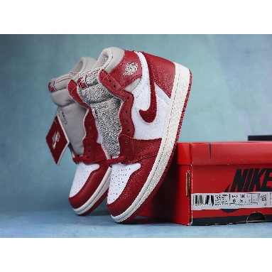 Air Jordan 1 High OG Newstalgia Chenille DJ4891-061 Light Iron Ore/Varsity Red/Sail Sneakers