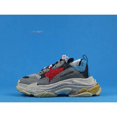 Balenciaga Triple S Sneaker Blue Red 2018 533883 W09O2 4365 Blue/Grey/Red/Black Mens Womens Shoes