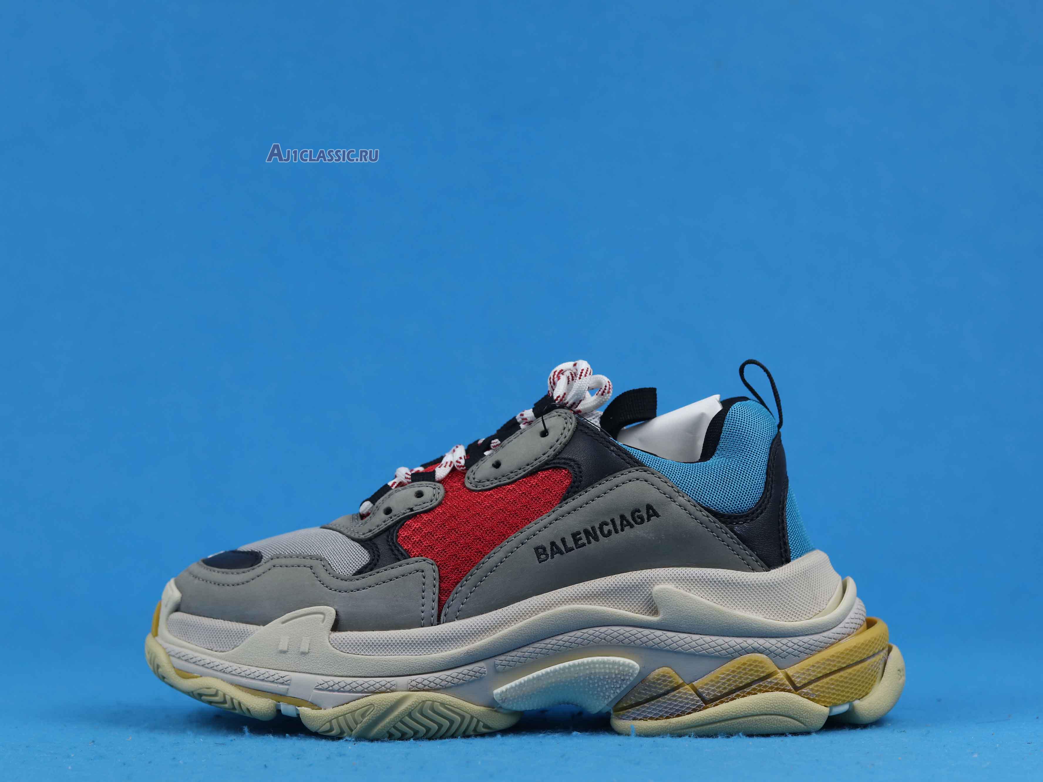 New Balenciaga Triple S Sneaker "Blue Red" 2018 533883 W09O2 4365 Shoes