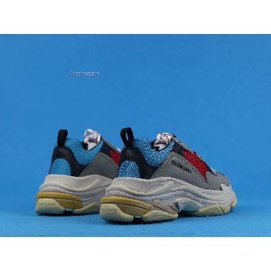 Balenciaga Triple S Sneaker Blue Red 2018 533883 W09O2 4365 Blue/Grey/Red/Black Mens Womens Shoes