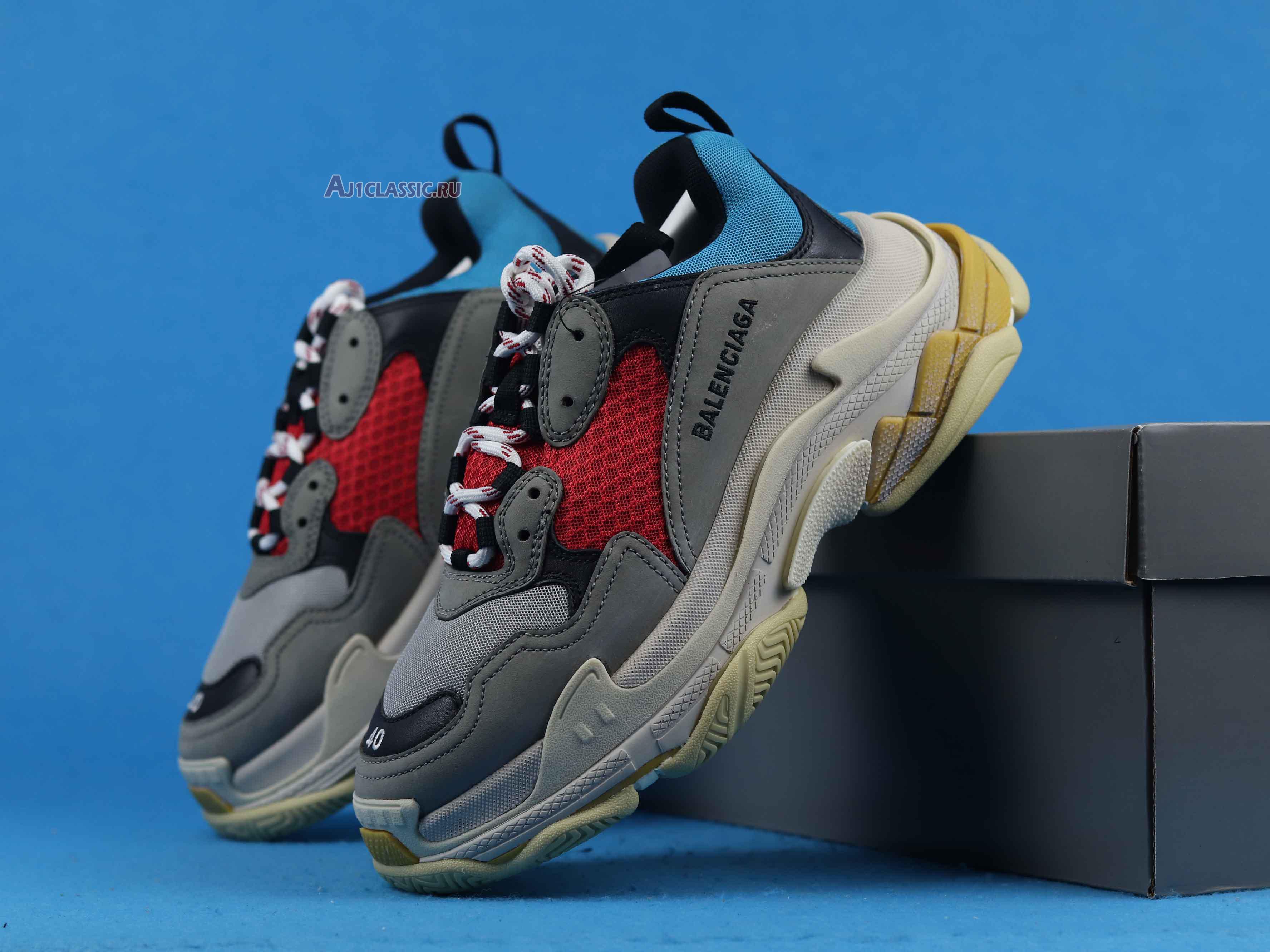 New Balenciaga Triple S Sneaker "Blue Red" 2018 533883 W09O2 4365 Shoes