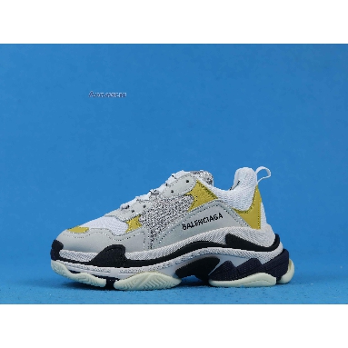 Balenciaga Triple S Sneaker White Yellow 2018 483513 W06E2 6890 White/Yellow/Grey/Black Mens Womens Shoes