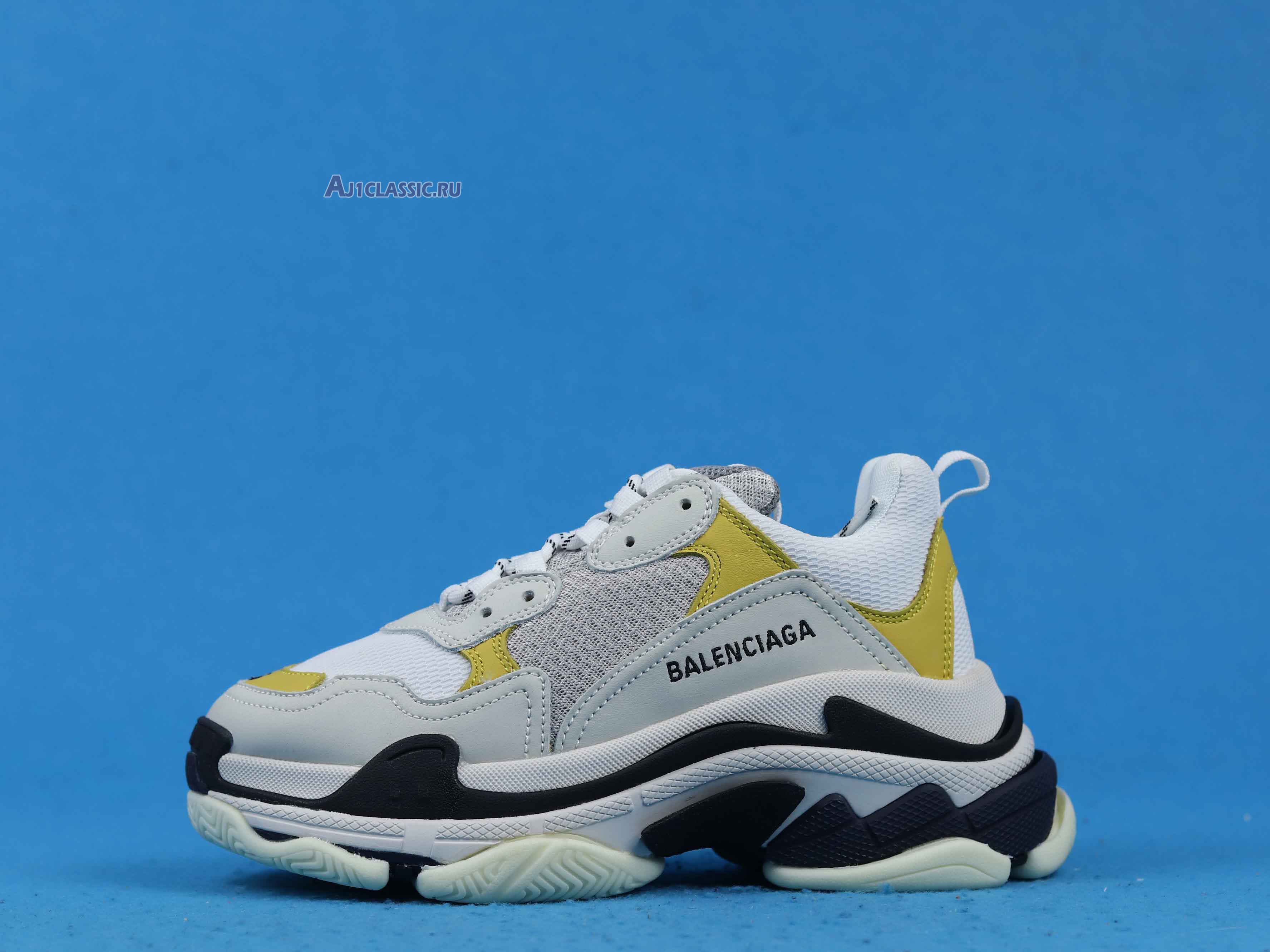 New Balenciaga Triple S Sneaker "White Yellow" 2018 483513 W06E2 6890 Shoes