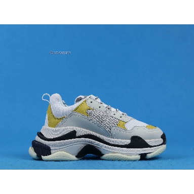 Balenciaga Triple S Sneaker White Yellow 2018 483513 W06E2 6890 White/Yellow/Grey/Black Mens Womens Shoes