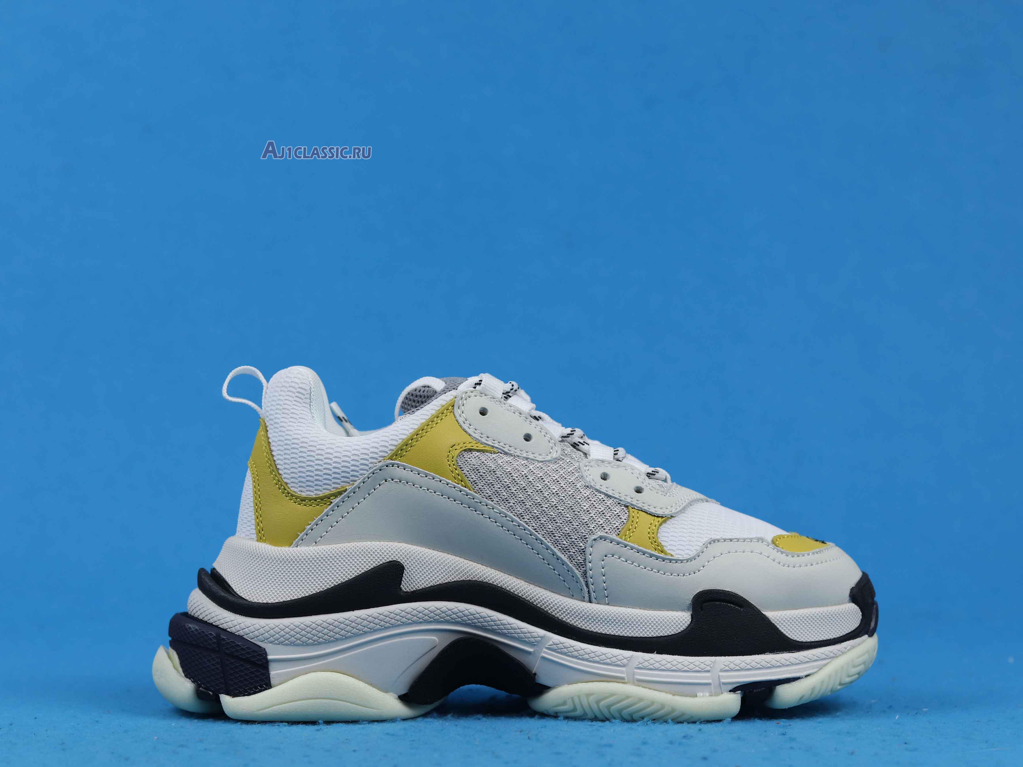 New Balenciaga Triple S Sneaker "White Yellow" 2018 483513 W06E2 6890 Shoes