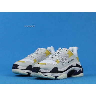 Balenciaga Triple S Sneaker White Yellow 2018 483513 W06E2 6890 White/Yellow/Grey/Black Mens Womens Shoes