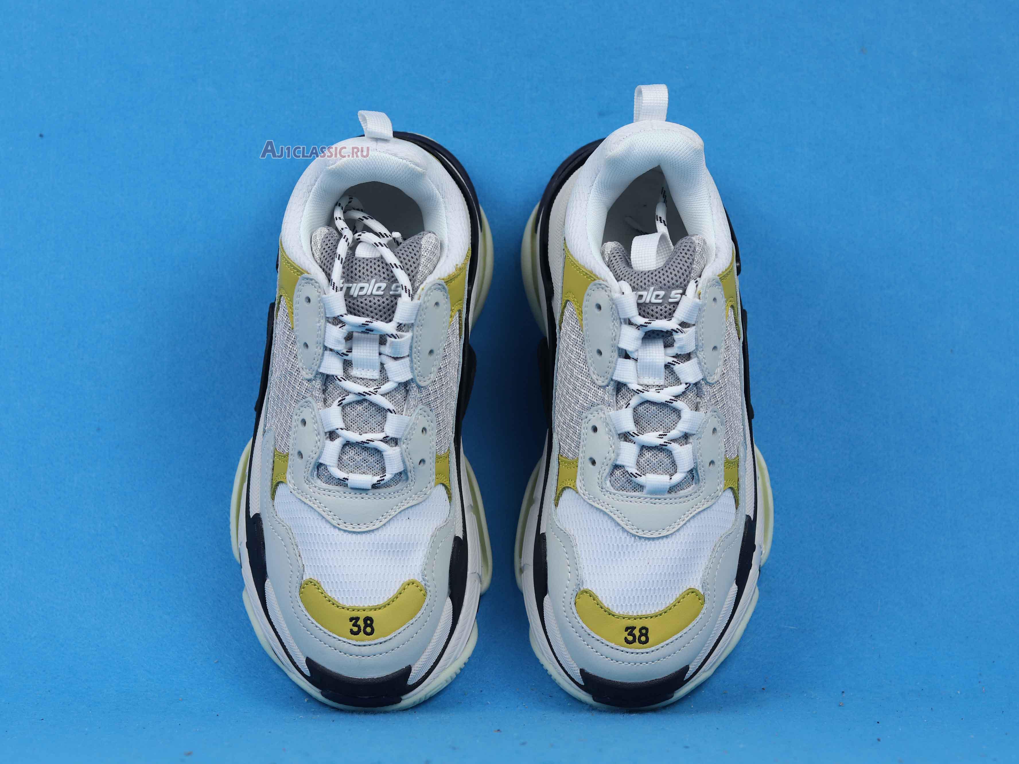 New Balenciaga Triple S Sneaker "White Yellow" 2018 483513 W06E2 6890 Shoes