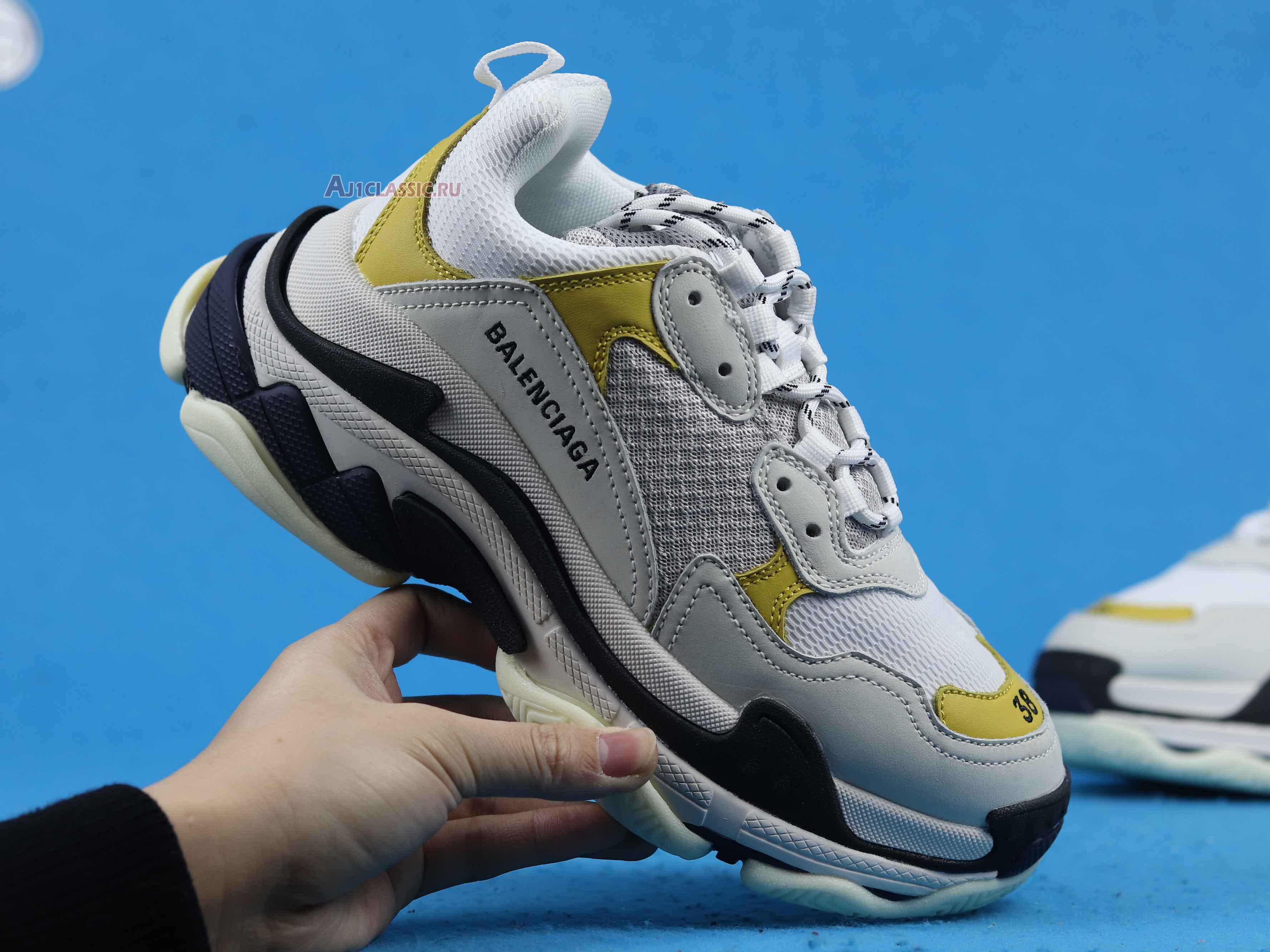 New Balenciaga Triple S Sneaker "White Yellow" 2018 483513 W06E2 6890 Shoes