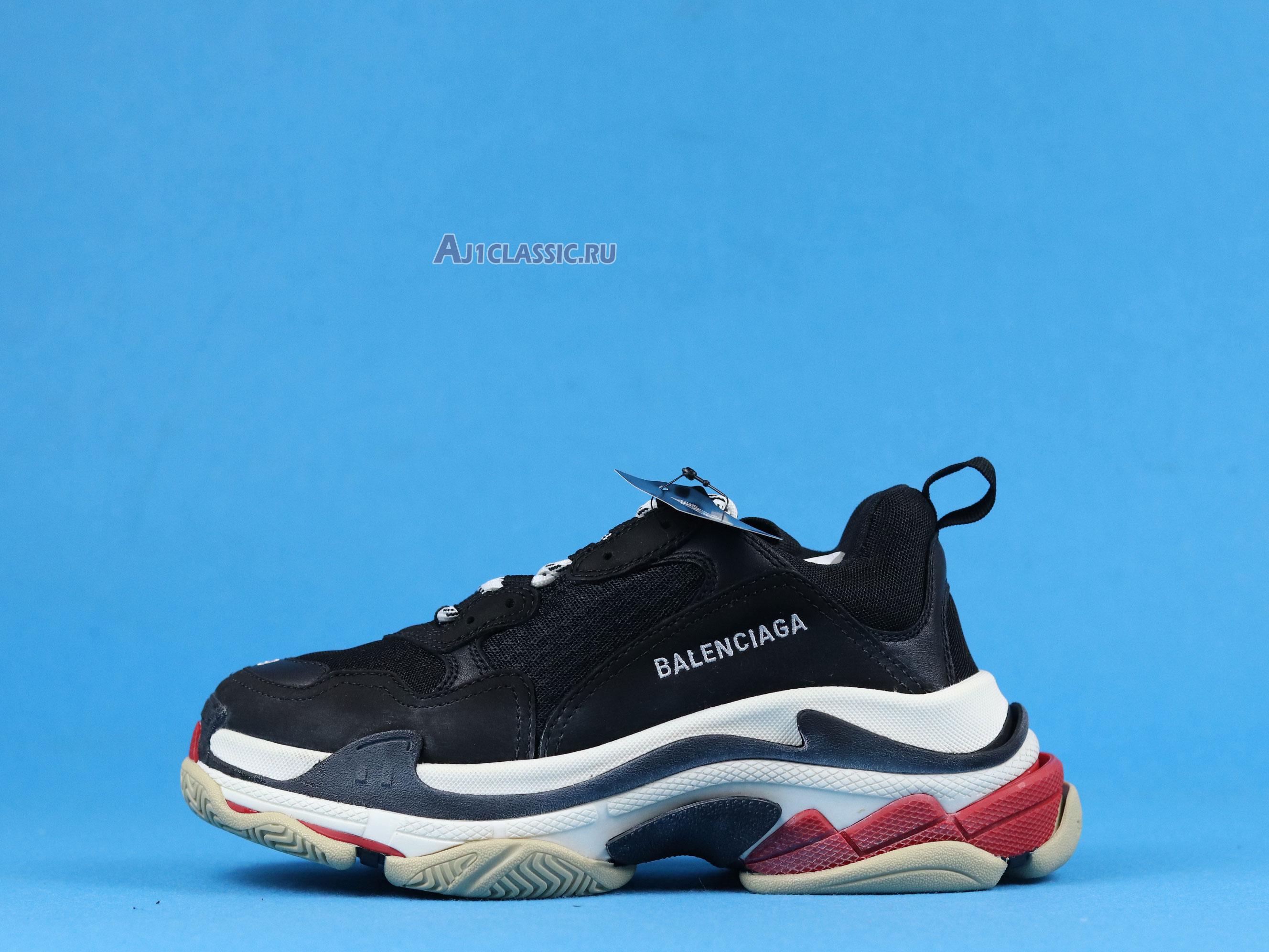 New Balenciaga Triple S Sneaker "Black Red" 533882 W09OM 1000 Shoes