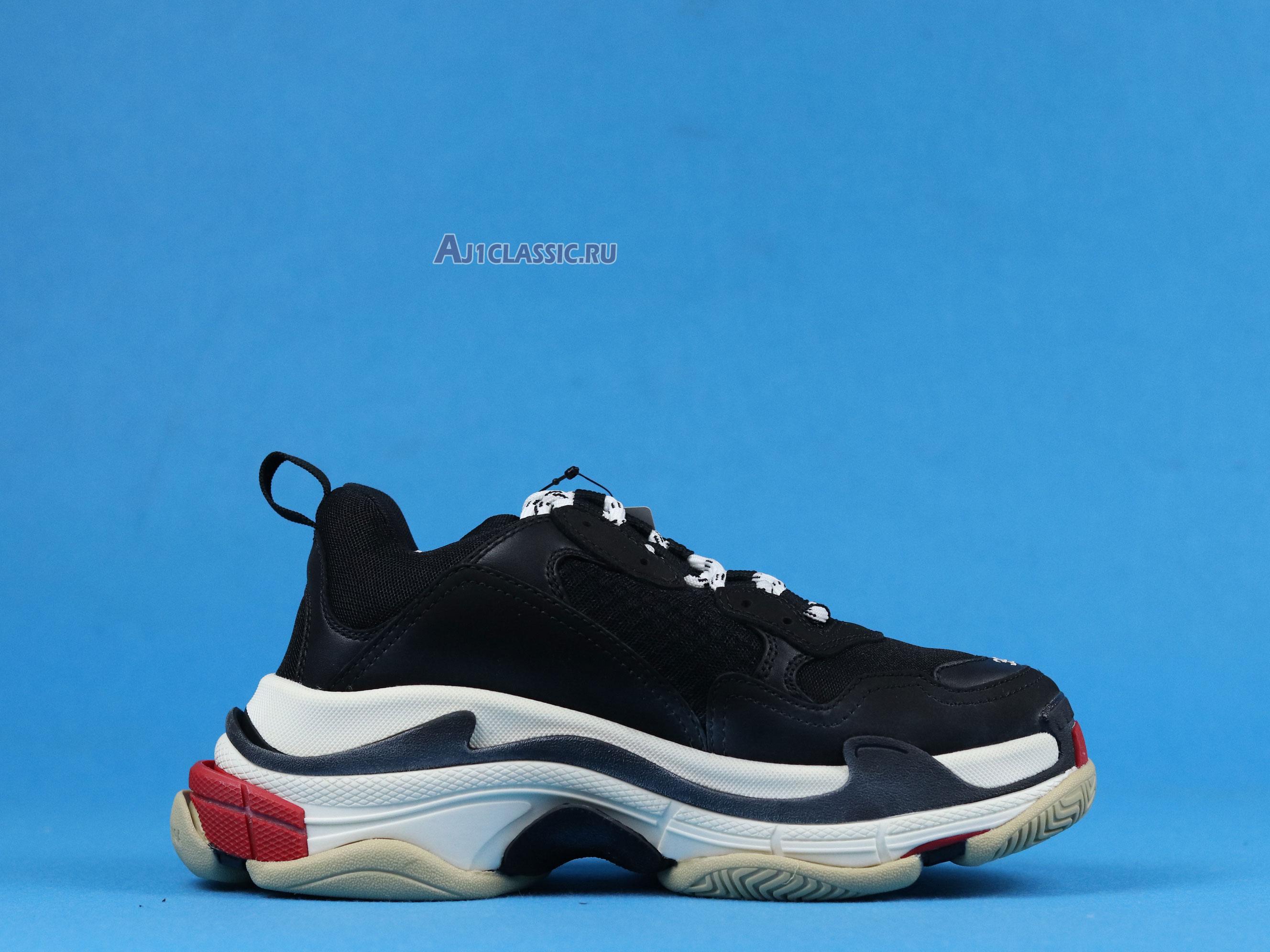 New Balenciaga Triple S Sneaker "Black Red" 533882 W09OM 1000 Shoes