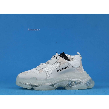 Balenciaga Triple S White Clear Sole 544351 W09E1 9000 White/White/Grey Mens Womens Shoes