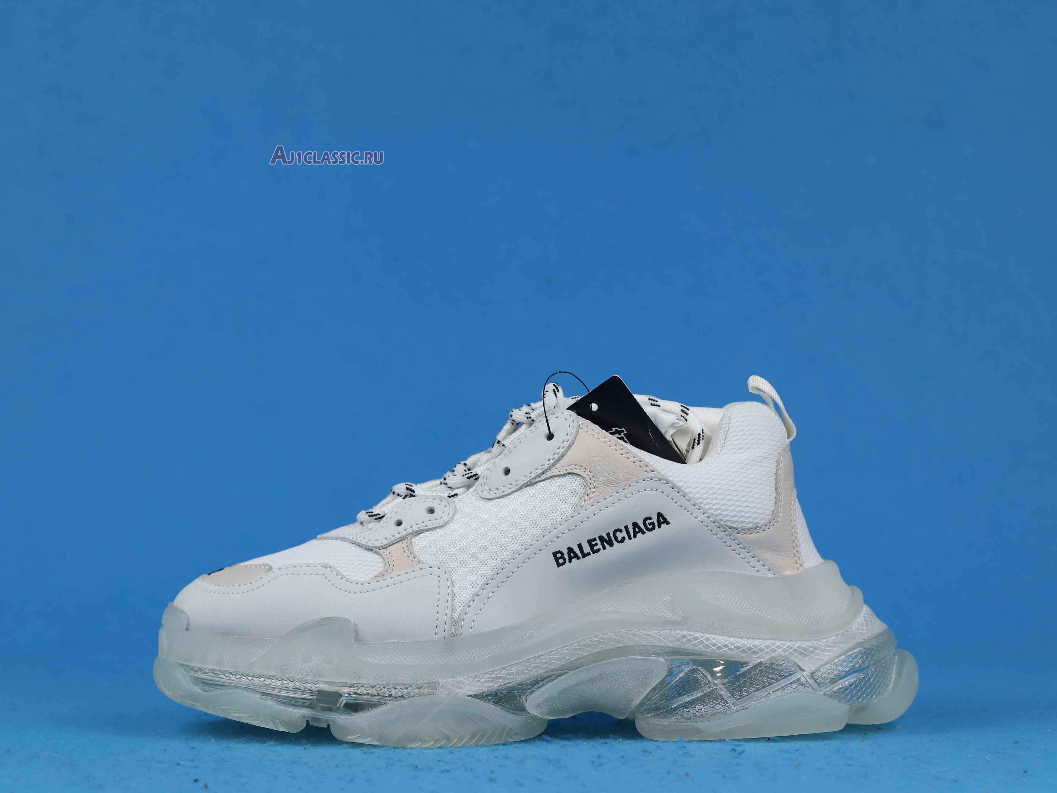 New Balenciaga Triple S "White Clear Sole" 544351 W09E1 9000 Shoes