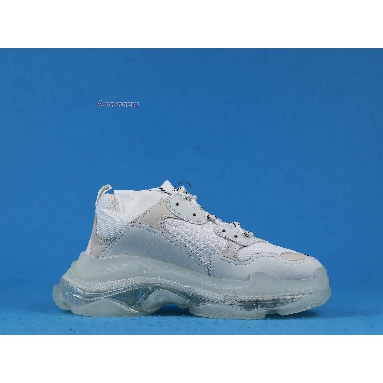 Balenciaga Triple S White Clear Sole 544351 W09E1 9000 White/White/Grey Mens Womens Shoes