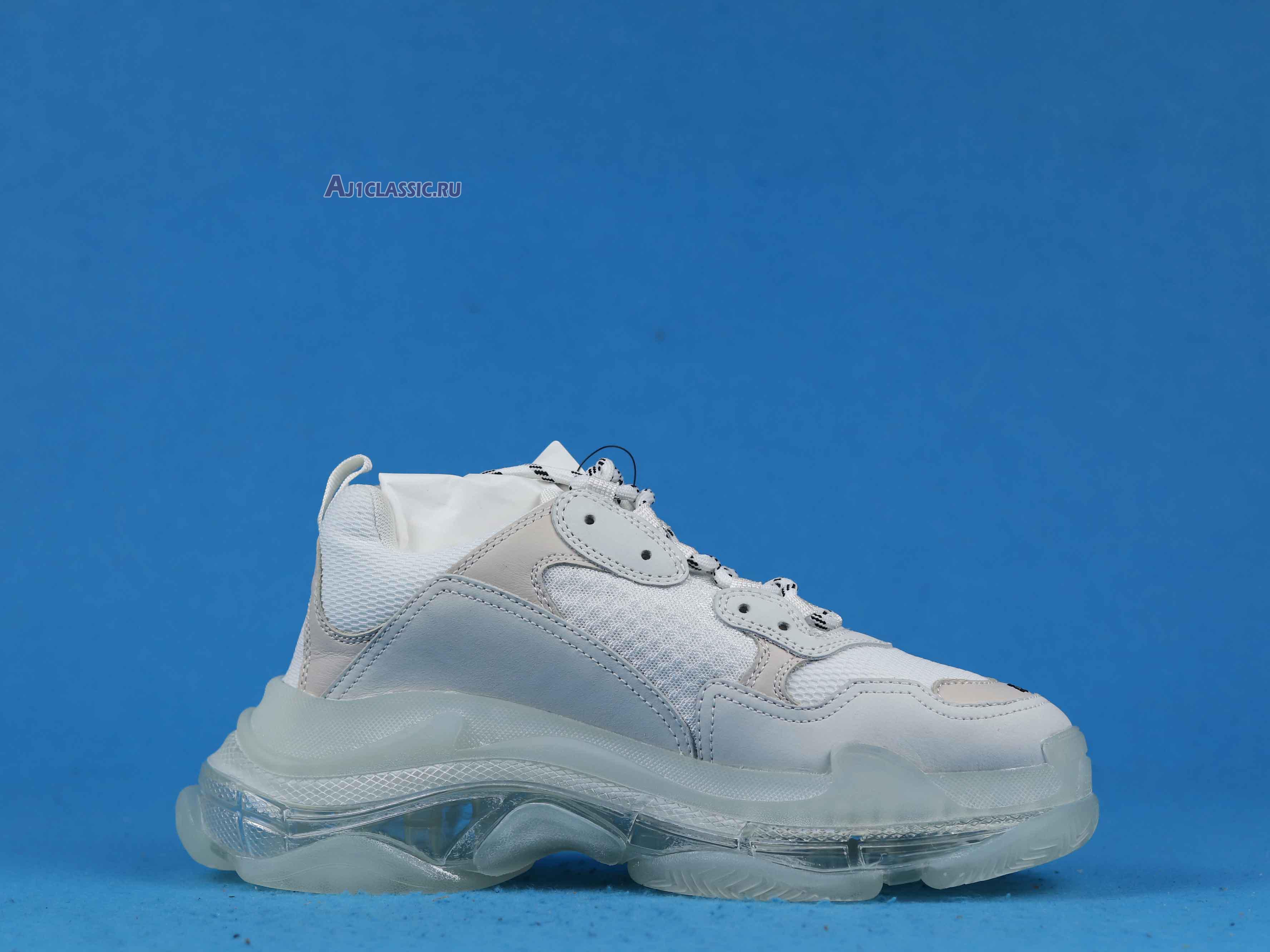 New Balenciaga Triple S "White Clear Sole" 544351 W09E1 9000 Shoes