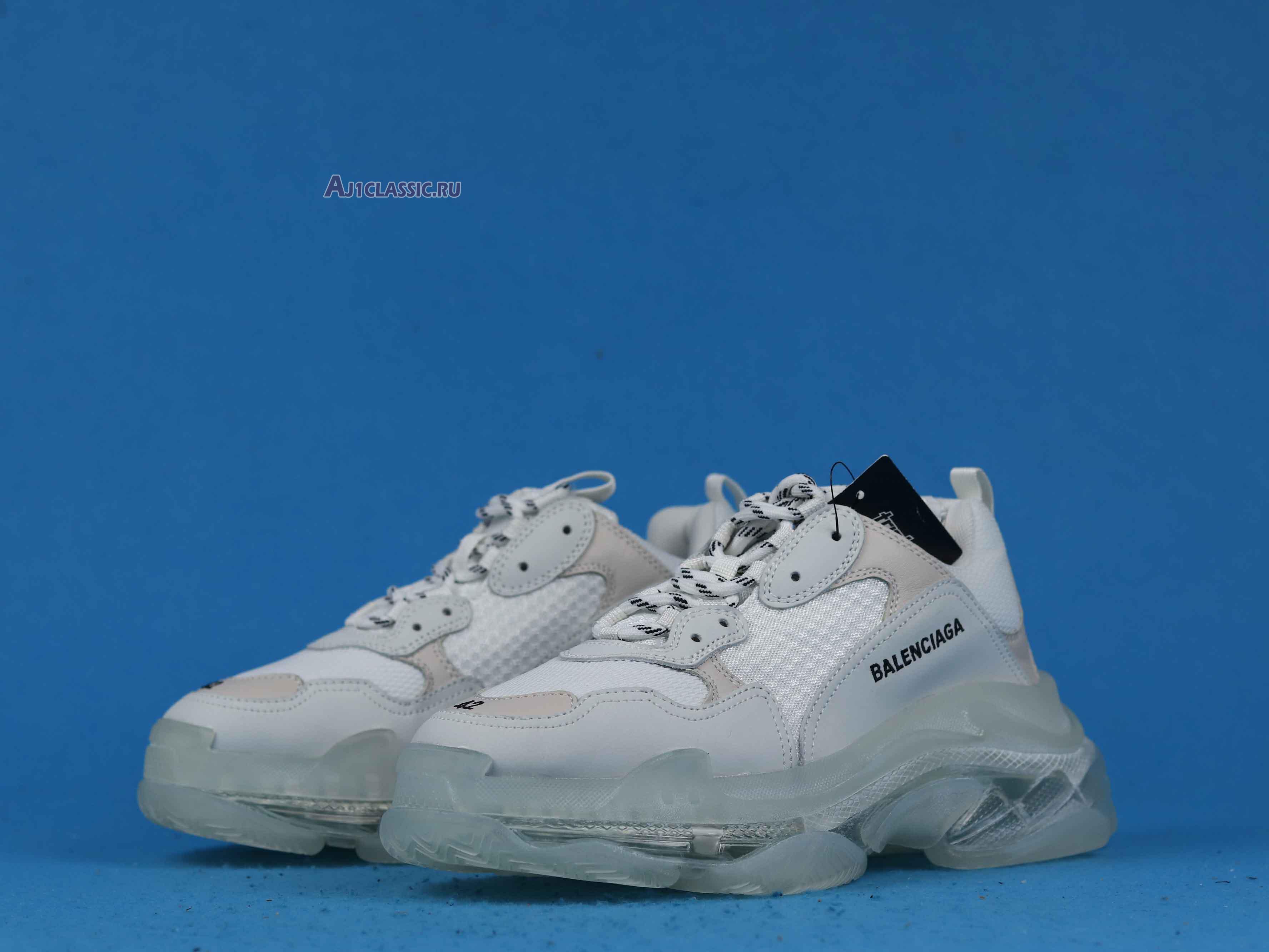 New Balenciaga Triple S "White Clear Sole" 544351 W09E1 9000 Shoes