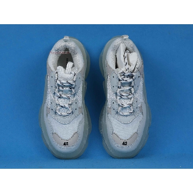 Balenciaga Triple S White Clear Sole 544351 W09E1 9000 White/White/Grey Mens Womens Shoes