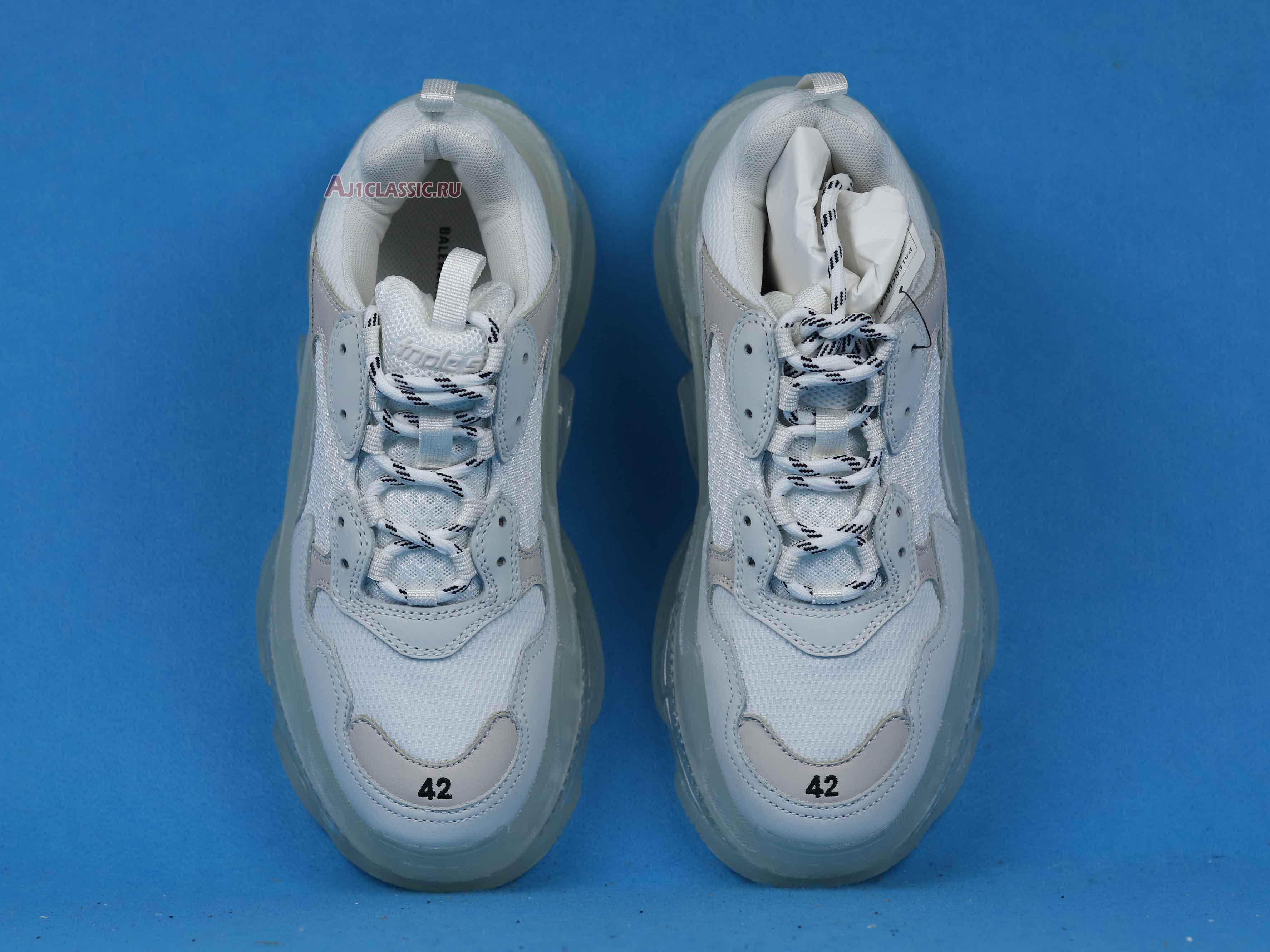 New Balenciaga Triple S "White Clear Sole" 544351 W09E1 9000 Shoes